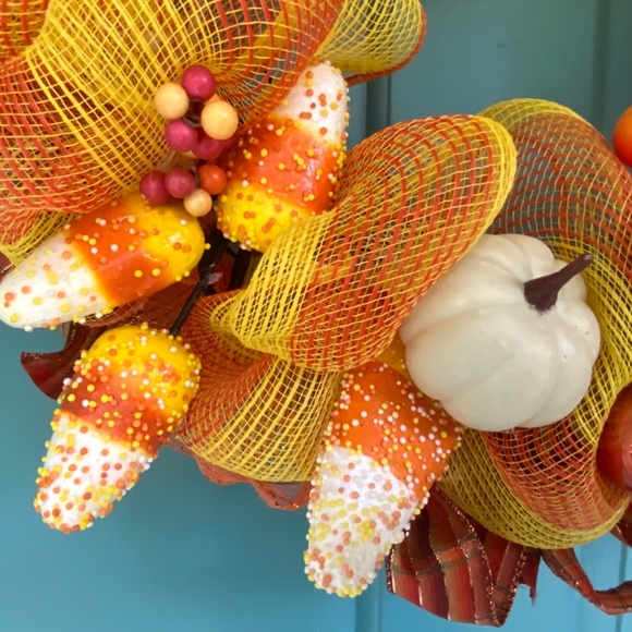 Fall Candy Corn Wreath - Picture 4 of 5